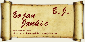 Bojan Jankić vizit kartica